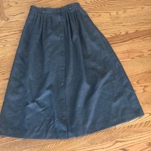 100% wool midi skirt